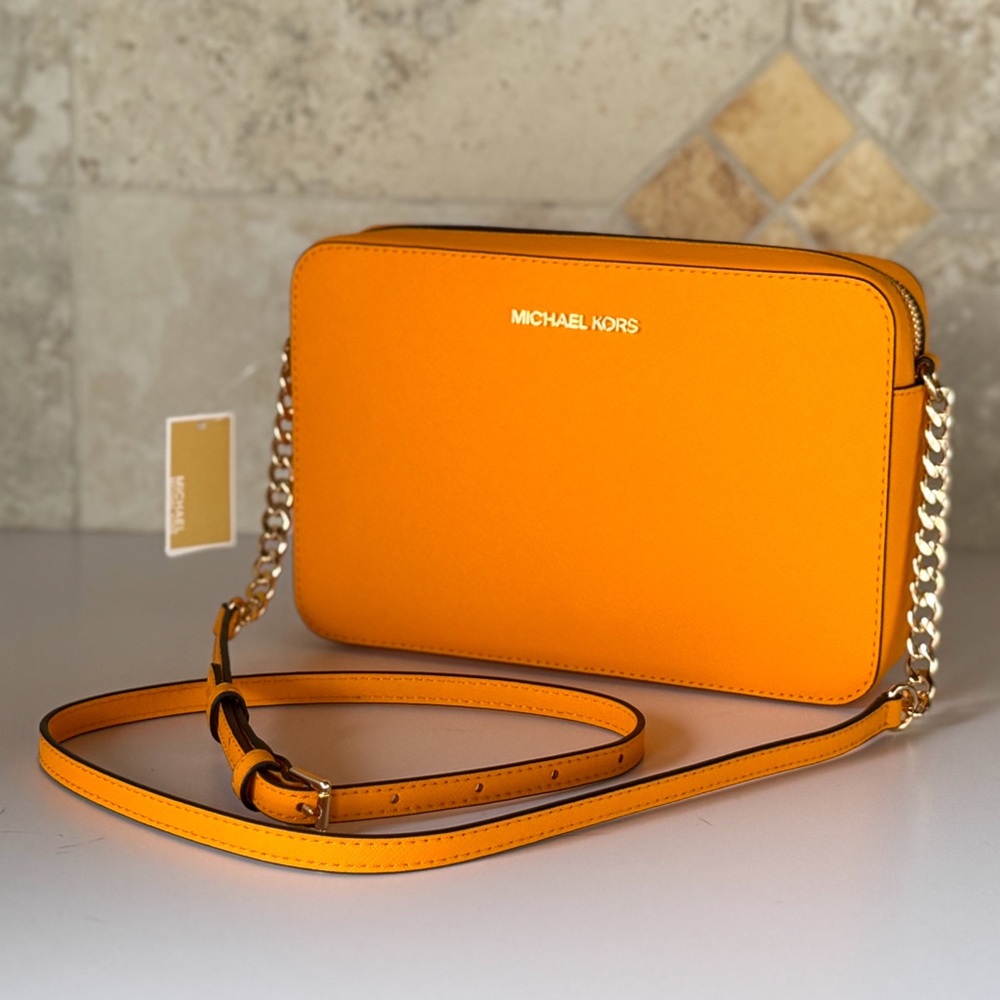 Michael Kors Jet Set Item LG Crossbody Bag Pop Orange